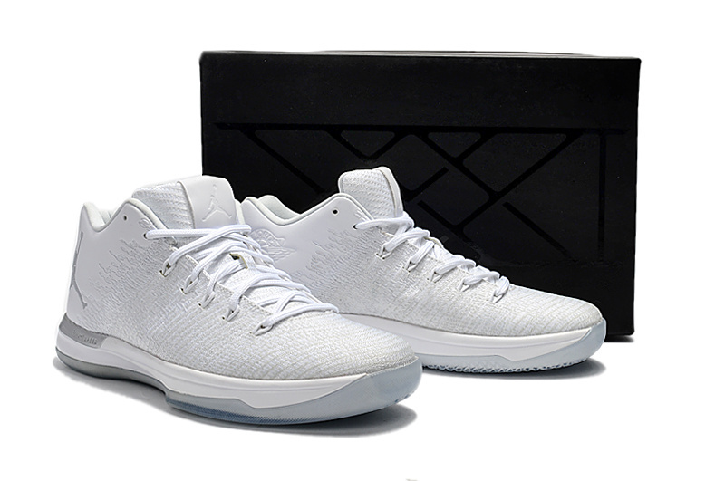 New Jordan 31 White Grey Basketball Shoes